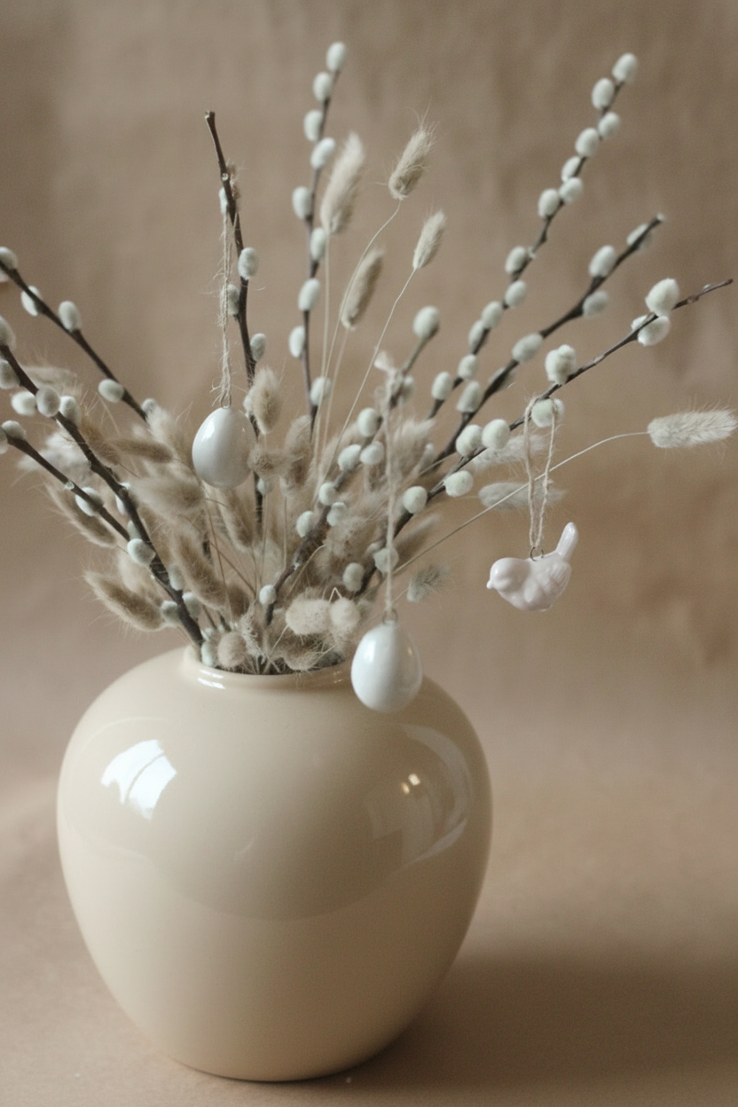 Round Cream Vase