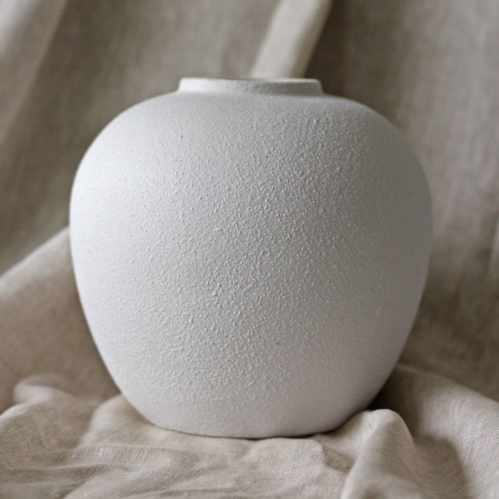 Elegant White Ceramic Vase