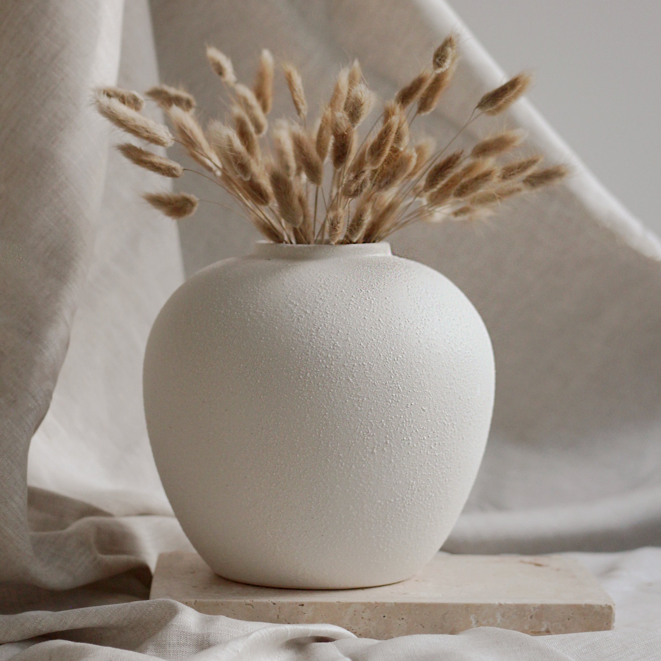 Elegant White Ceramic Vase
