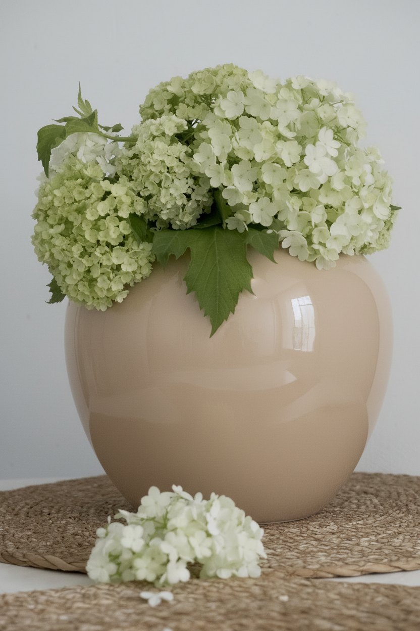 Round Cream Vase