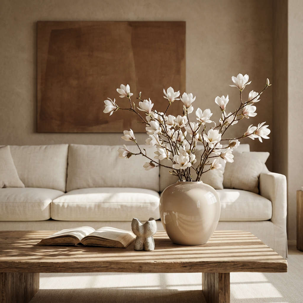 Round Cream Vase