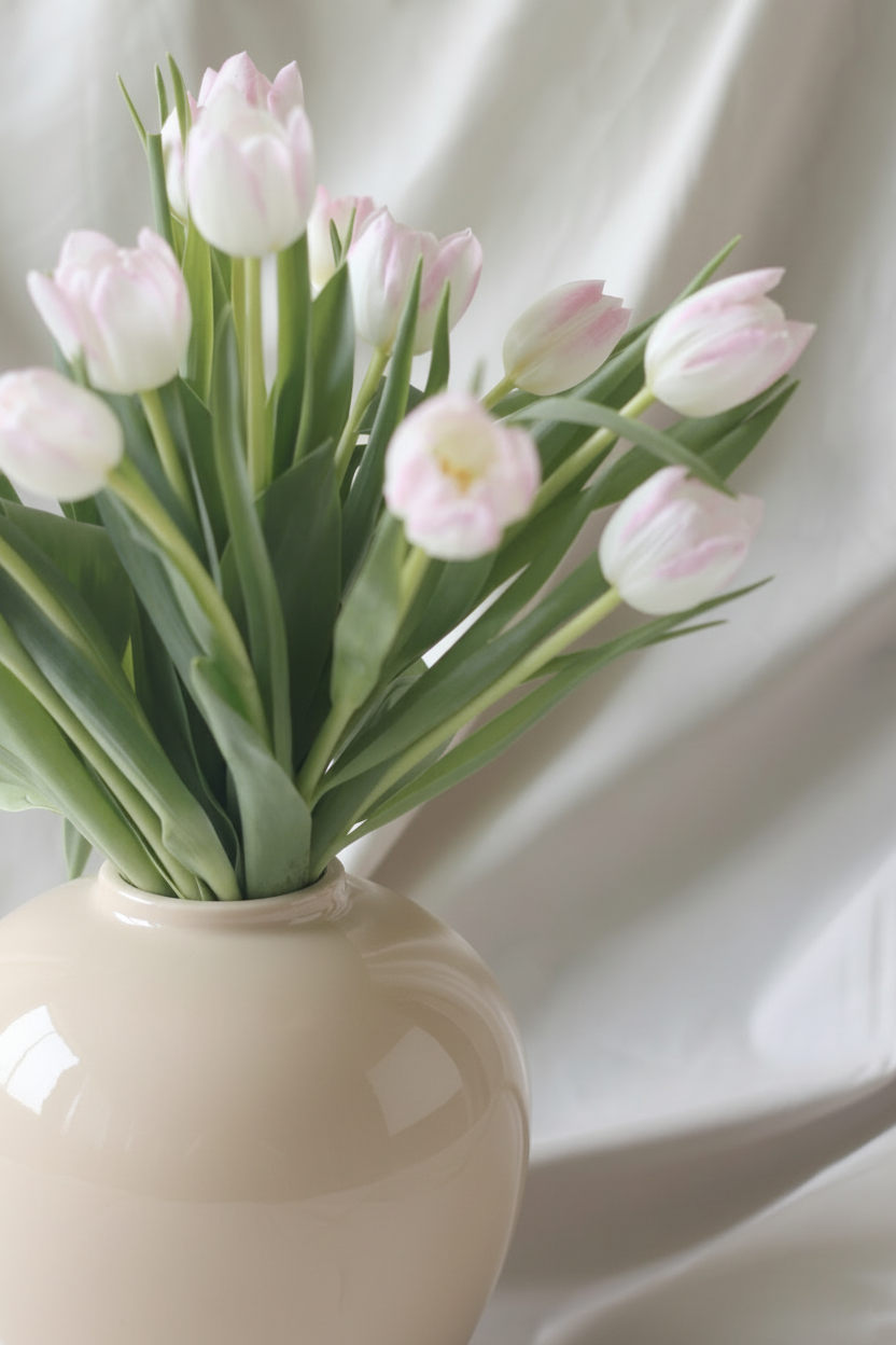 Round Cream Vase