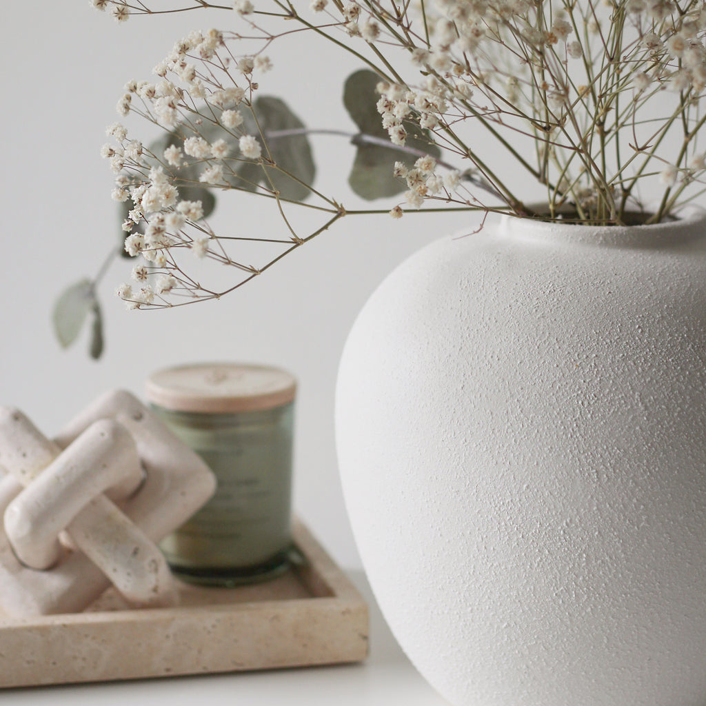 Elegant White Ceramic Vase