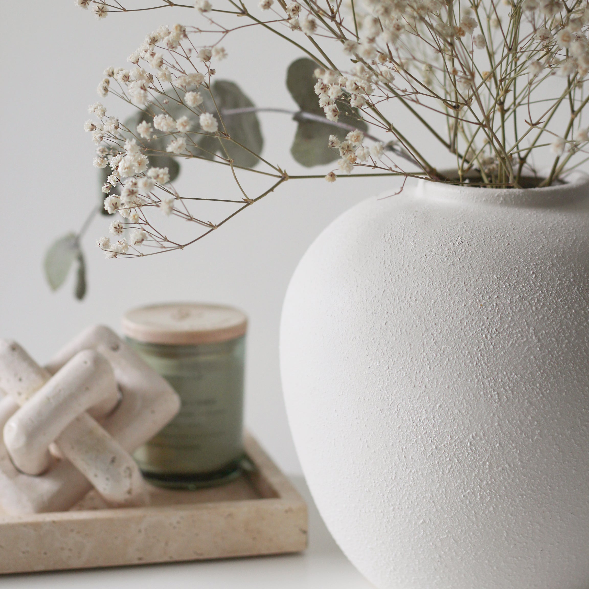 Elegant White Ceramic Vase