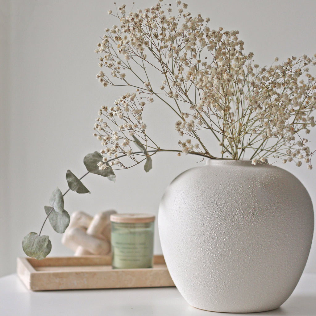 Elegant White Ceramic Vase