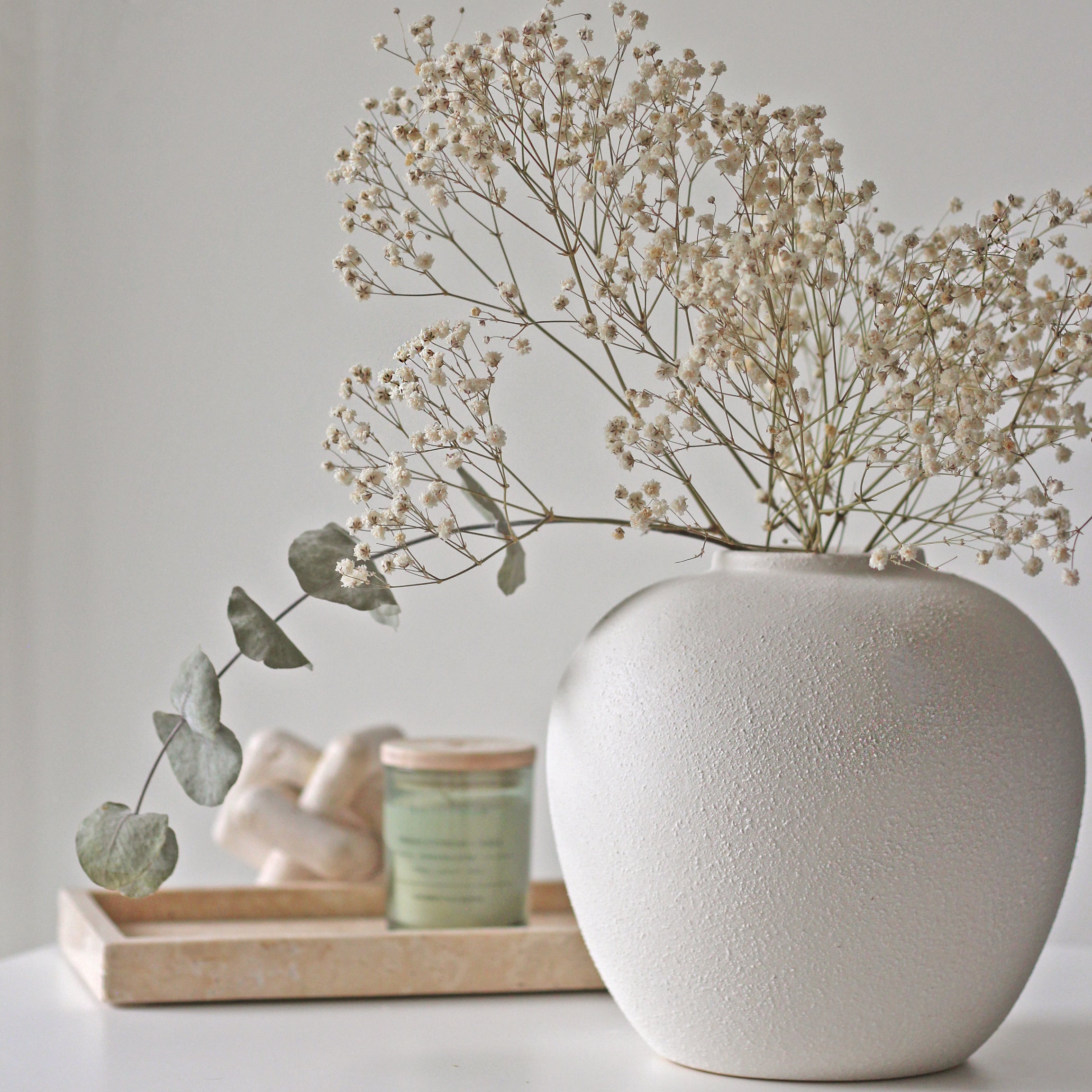 Elegant White Ceramic Vase