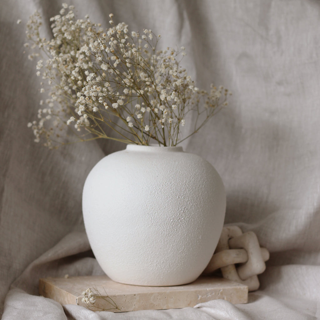 Elegant White Ceramic Vase