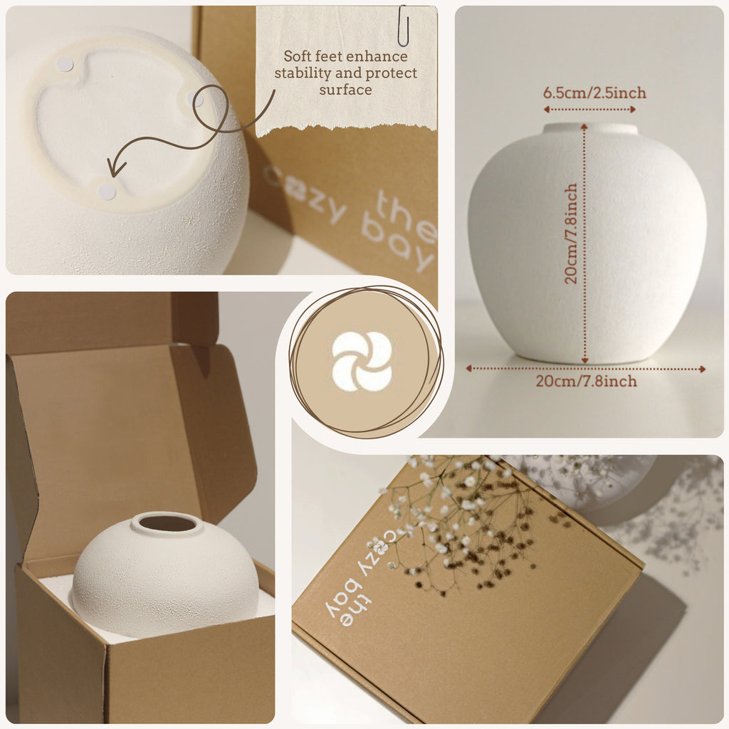 Elegant White Ceramic Vase