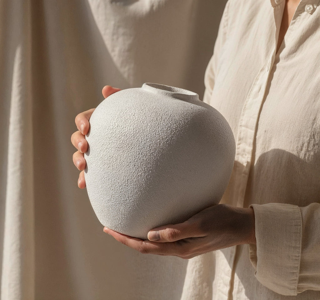 Elegant White Ceramic Vase