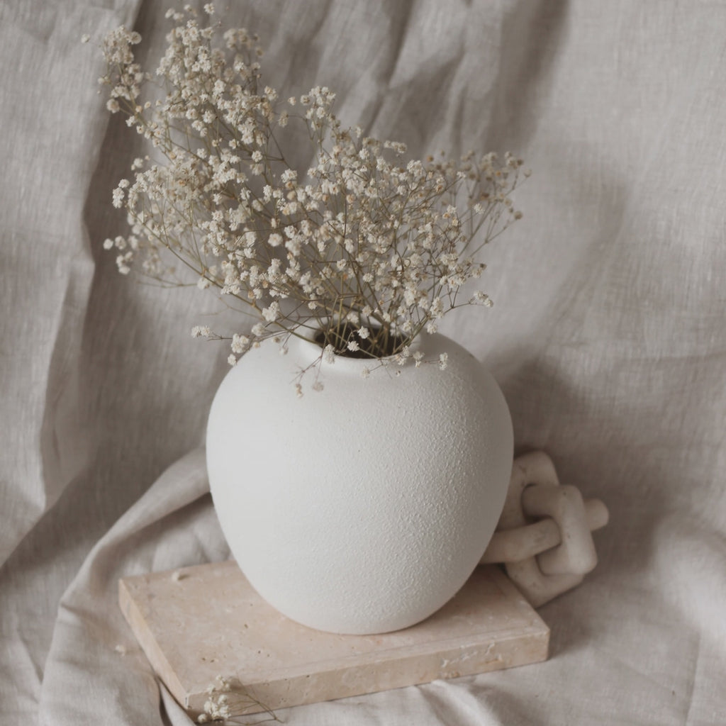 Elegant White Ceramic Vase